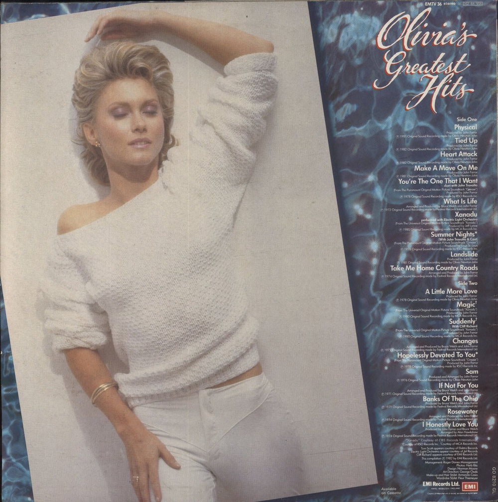 Olivia Newton John Greatest Hits UK vinyl LP album (LP record)