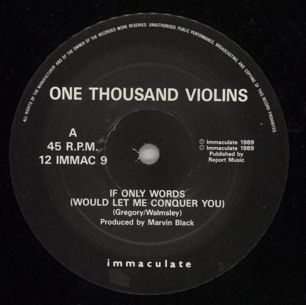 One Thousand Violins If Only Words UK 12" vinyl single (12 inch record / Maxi-single) ONQ12IF542711
