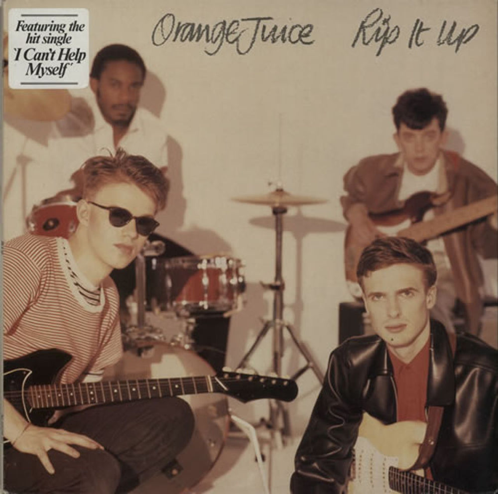 Orange Juice Rip It Up + Inner & Stickered sleeve UK vinyl LP album (LP record) POLS1076