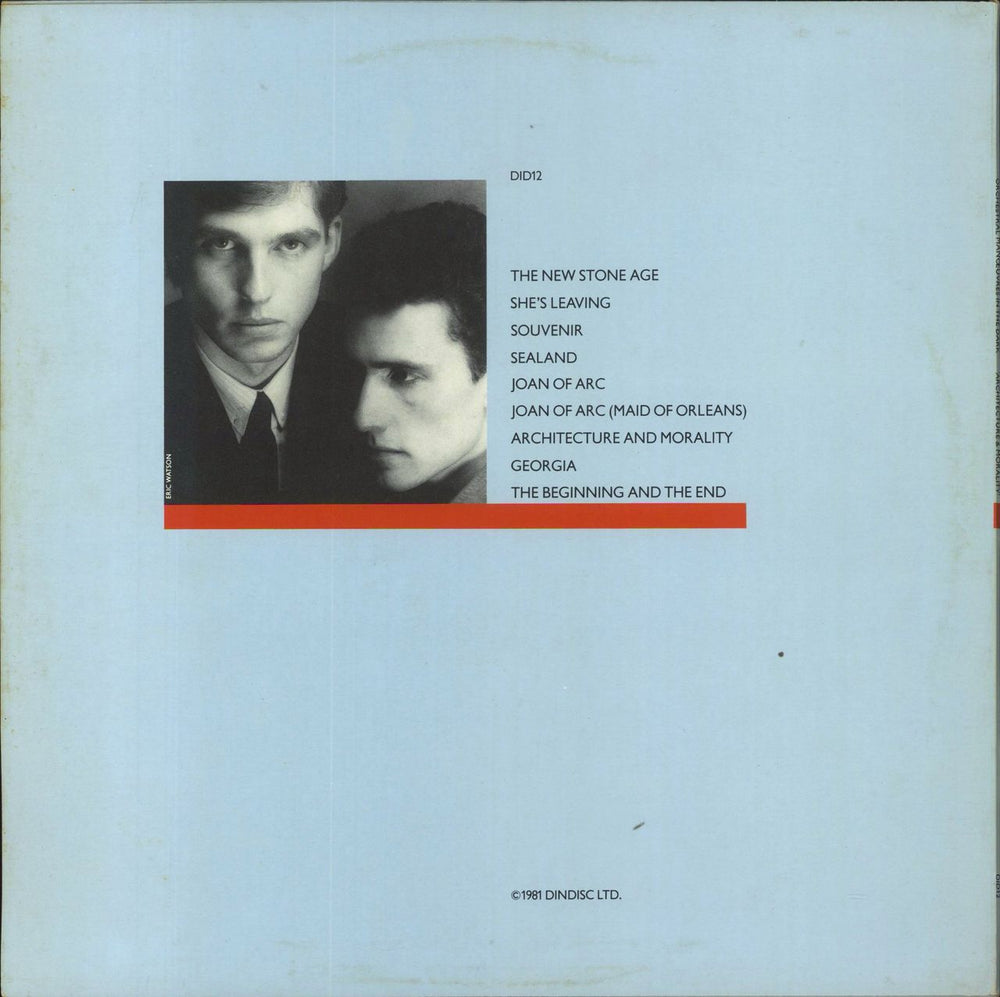 Orchestral Manoeuvres In The Dark Architecture & Morality - Blue Die-Cut UK vinyl LP album (LP record)