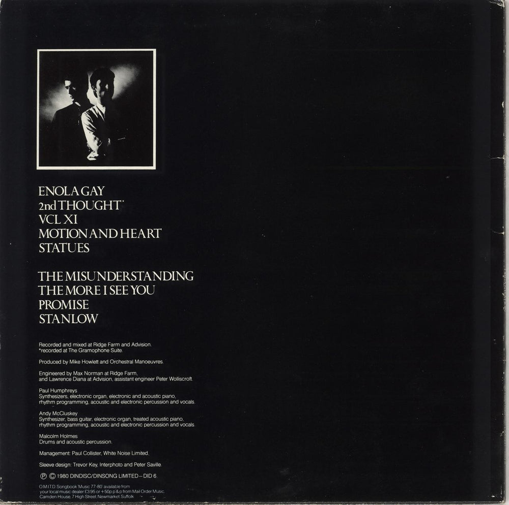 Orchestral Manoeuvres In The Dark Organisation - Black Bordered Sleeve UK vinyl LP album (LP record)