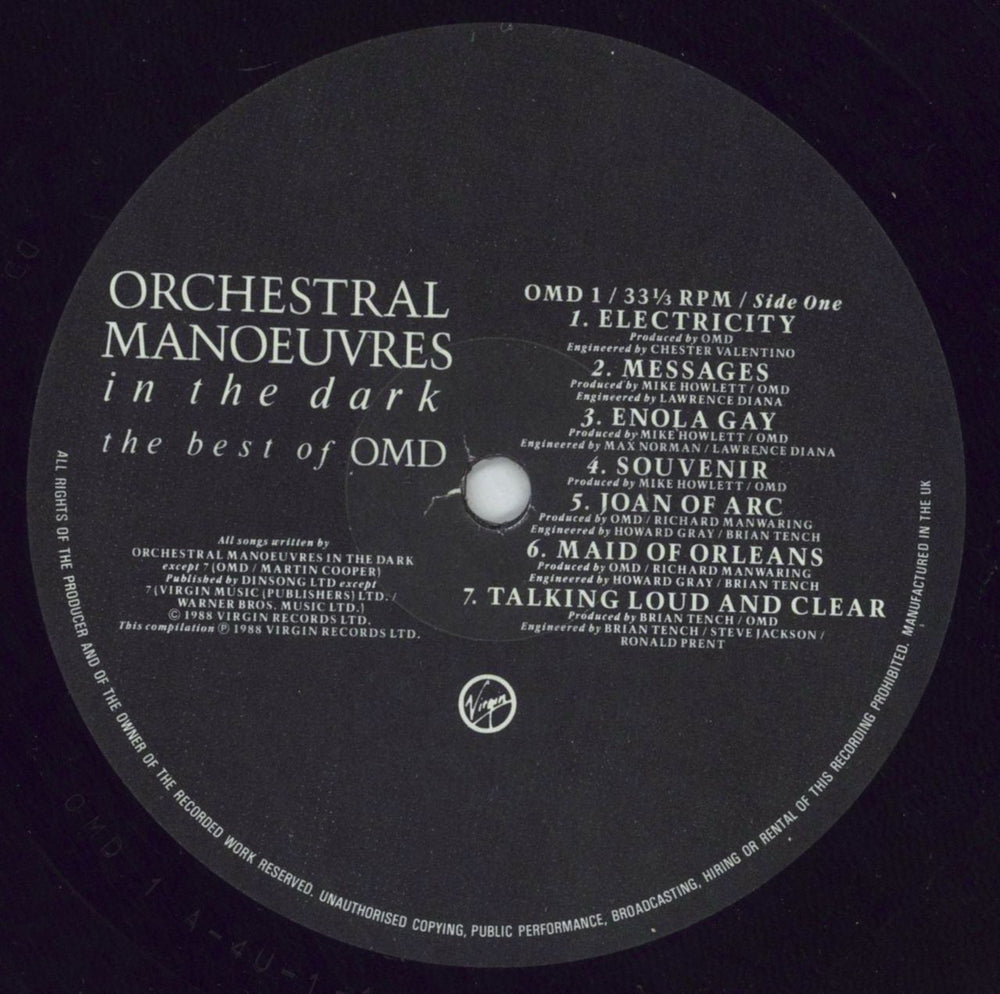 Orchestral Manoeuvres In The Dark The Best Of OMD - EX UK vinyl LP album (LP record) OMDLPTH715172