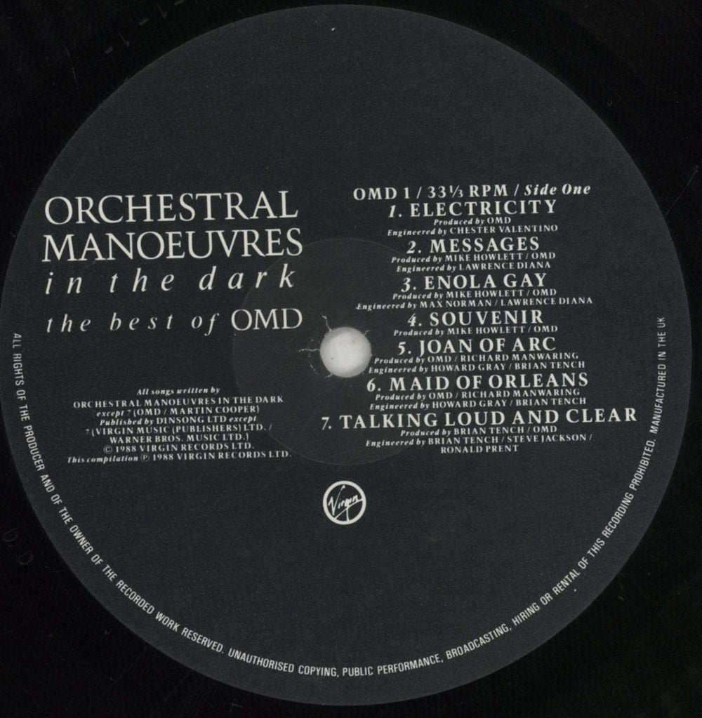 Orchestral Manoeuvres In The Dark The Best Of OMD UK vinyl LP album (LP record) OMDLPTH263211