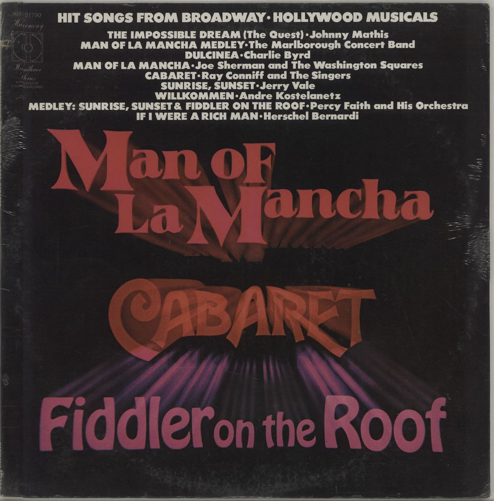 Original Cast Recording Man Of La Mancha/ Fiddler On The Roof/ Cabaret - Sealed US vinyl LP album (LP record) KH31790