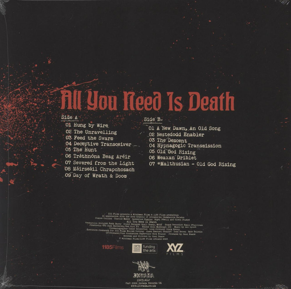 Original Soundtrack All You Need Is Death - Red Vinyl - Sealed UK vinyl LP album (LP record) 5051083201384