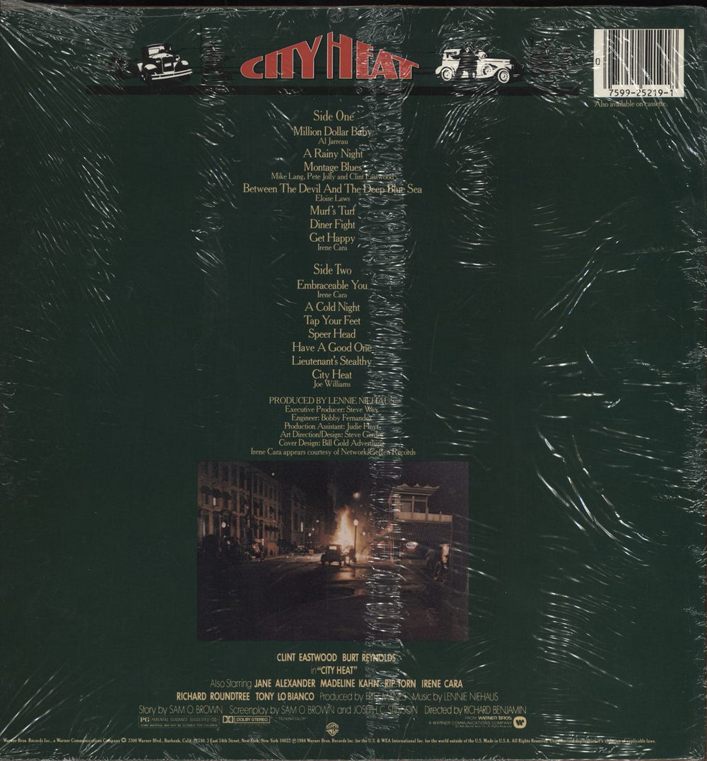 Original Soundtrack City Heat + Stickered Shrink US vinyl LP album (LP record) 075992521918