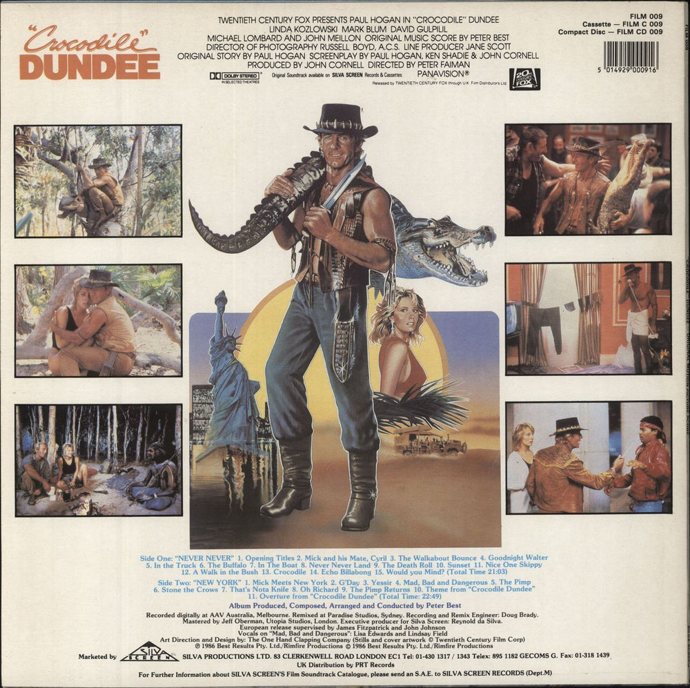 Original Soundtrack Crocodile Dundee UK vinyl LP album (LP record) 5014929000916