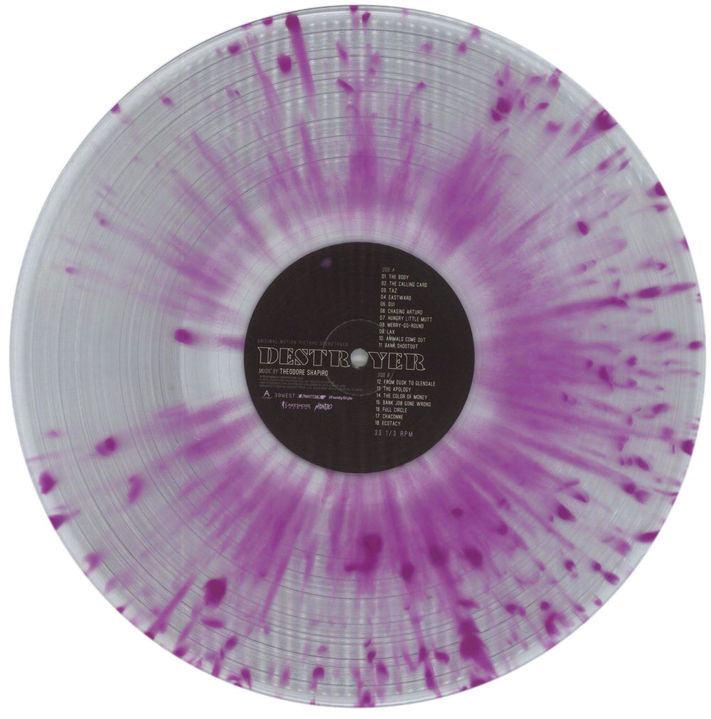 Original Soundtrack Destroyer - Clear with Purple Splatter Vinyl US vinyl LP album (LP record) OSTLPDE858343