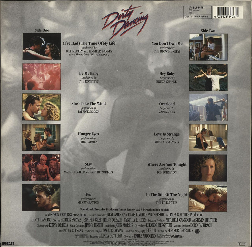 Original Soundtrack Dirty Dancing - Round Stickered Sleeve German vinyl LP album (LP record) 035628640819