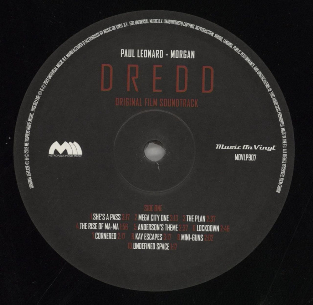 Original Soundtrack Dredd - 180g UK vinyl LP album (LP record) OSTLPDR858367