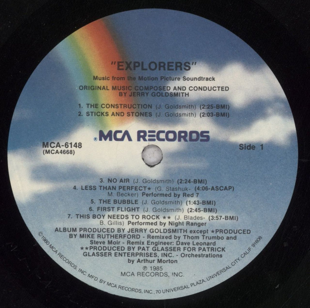 Original Soundtrack Explorers - EX US vinyl LP album (LP record) OSTLPEX846852