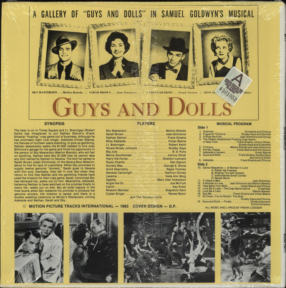 Original Soundtrack Guys And Dolls - shrink US vinyl LP album (LP record)