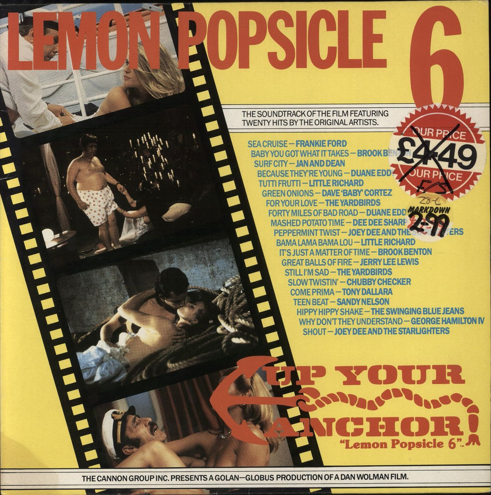 Original Soundtrack Lemon Popsicle 6 Up Your Anchor UK vinyl LP album (LP record) RBMP8471