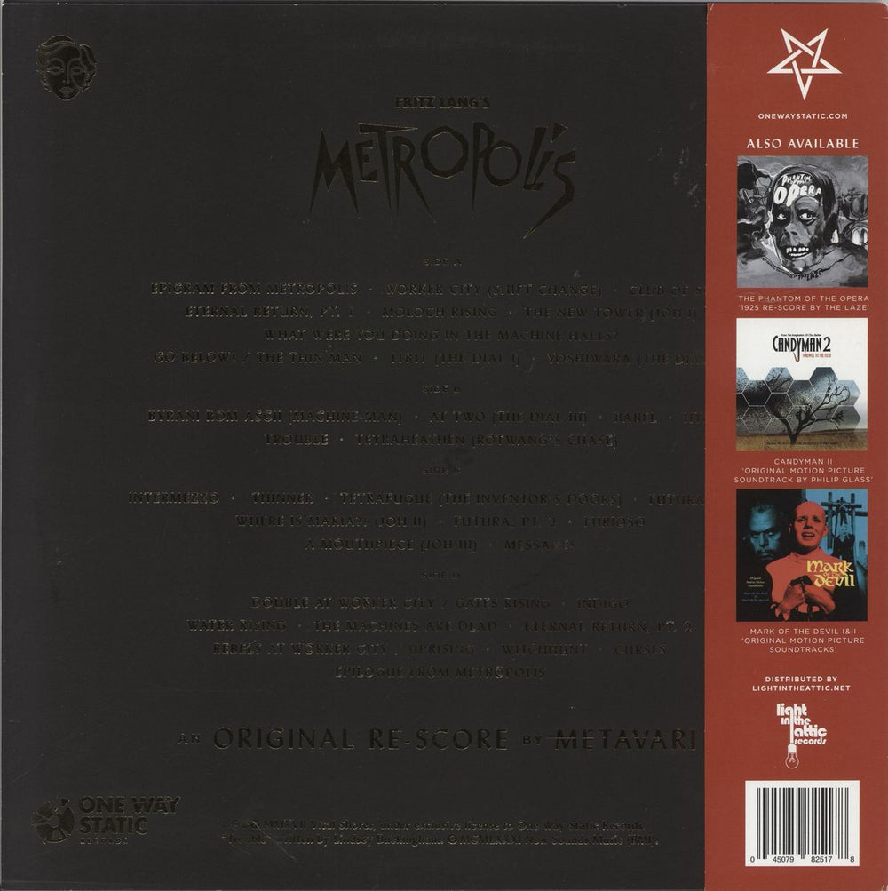 Original Soundtrack Metropolis [An Original Re-Score] UK 2-LP vinyl record set (Double LP Album) 045079825178