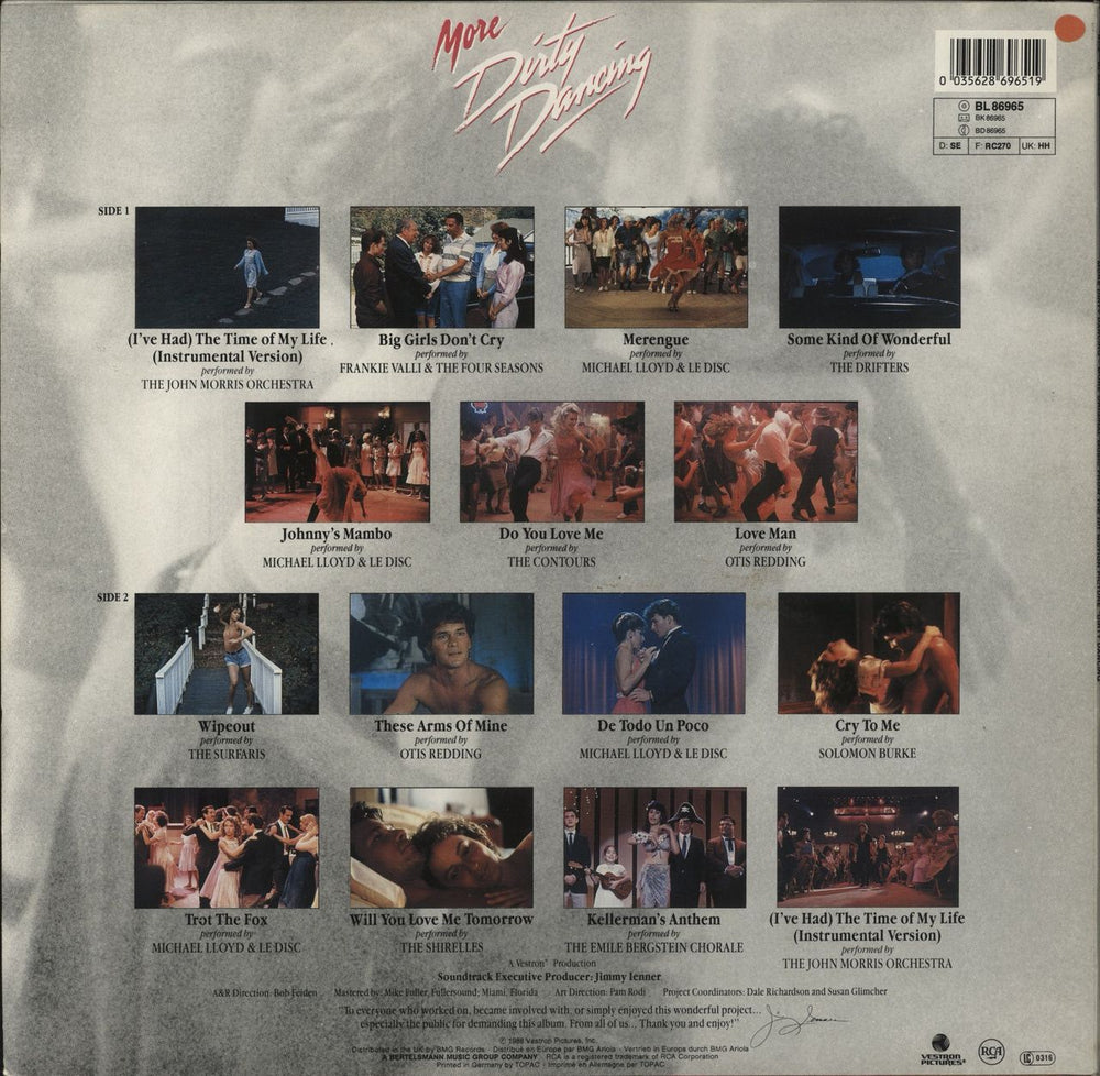 Original Soundtrack More Dirty Dancing German vinyl LP album (LP record) 035628696519