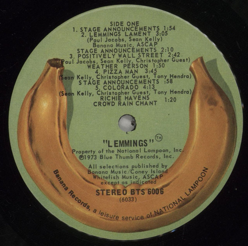 Original Soundtrack National Lampoons Lemmings US vinyl LP album (LP record) OSTLPNA640556