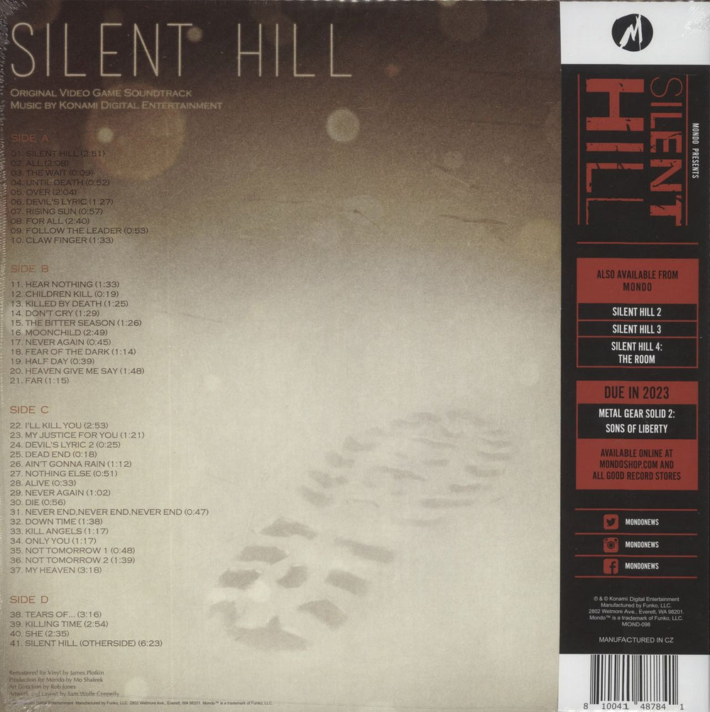 Original Soundtrack Silent Hill [Original Video Game Soundtrack] - Red Vinyl - Sealed US 2-LP vinyl record set (Double LP Album) 810041487841