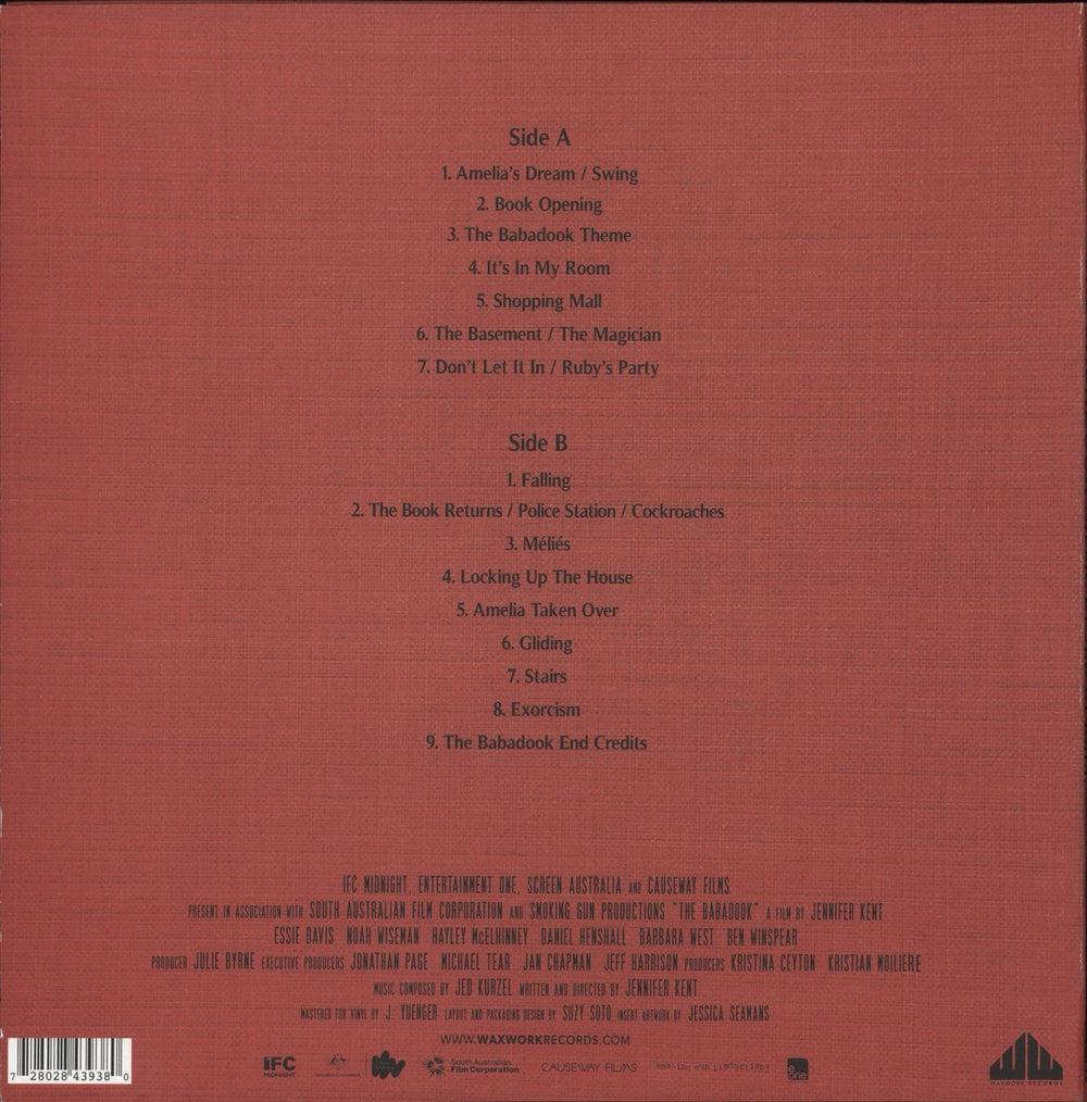 Original Soundtrack The Babadook - Gray and White With Blue Splatter Vinyl US vinyl LP album (LP record) 728028439380