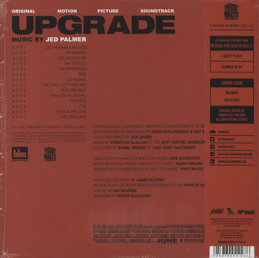 Original Soundtrack Upgrade - 180gm Red Vinyl + Obi US vinyl LP album (LP record) 5053760042976