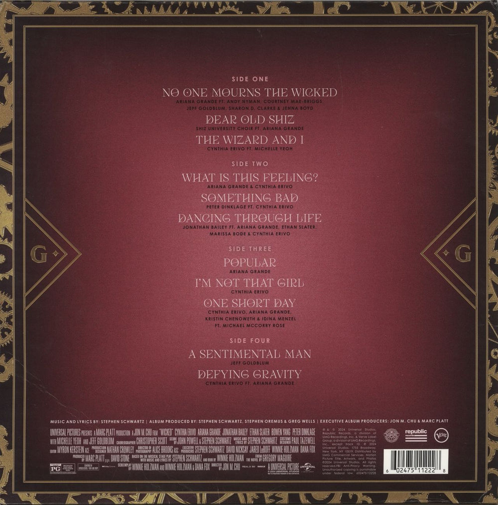 Original Soundtrack Wicked - Cloudy Pink Vinyl UK 2-LP vinyl record set (Double LP Album) 602475112228