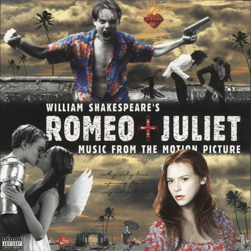 Original Soundtrack William Shakespeare's Romeo + Juliet (Music From The Motion Picture) - 1st US vinyl LP album (LP record) B0022529-01