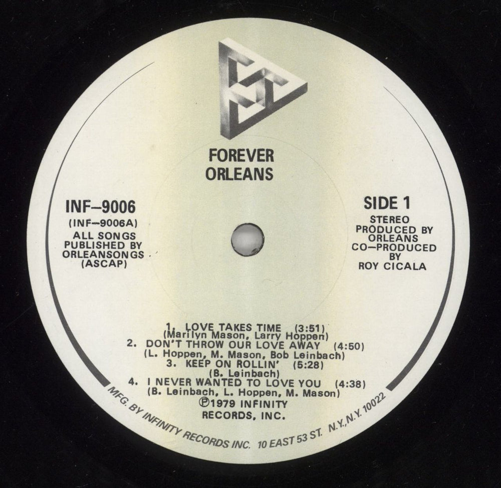 Orleans Forever US vinyl LP album (LP record) ORLLPFO599097