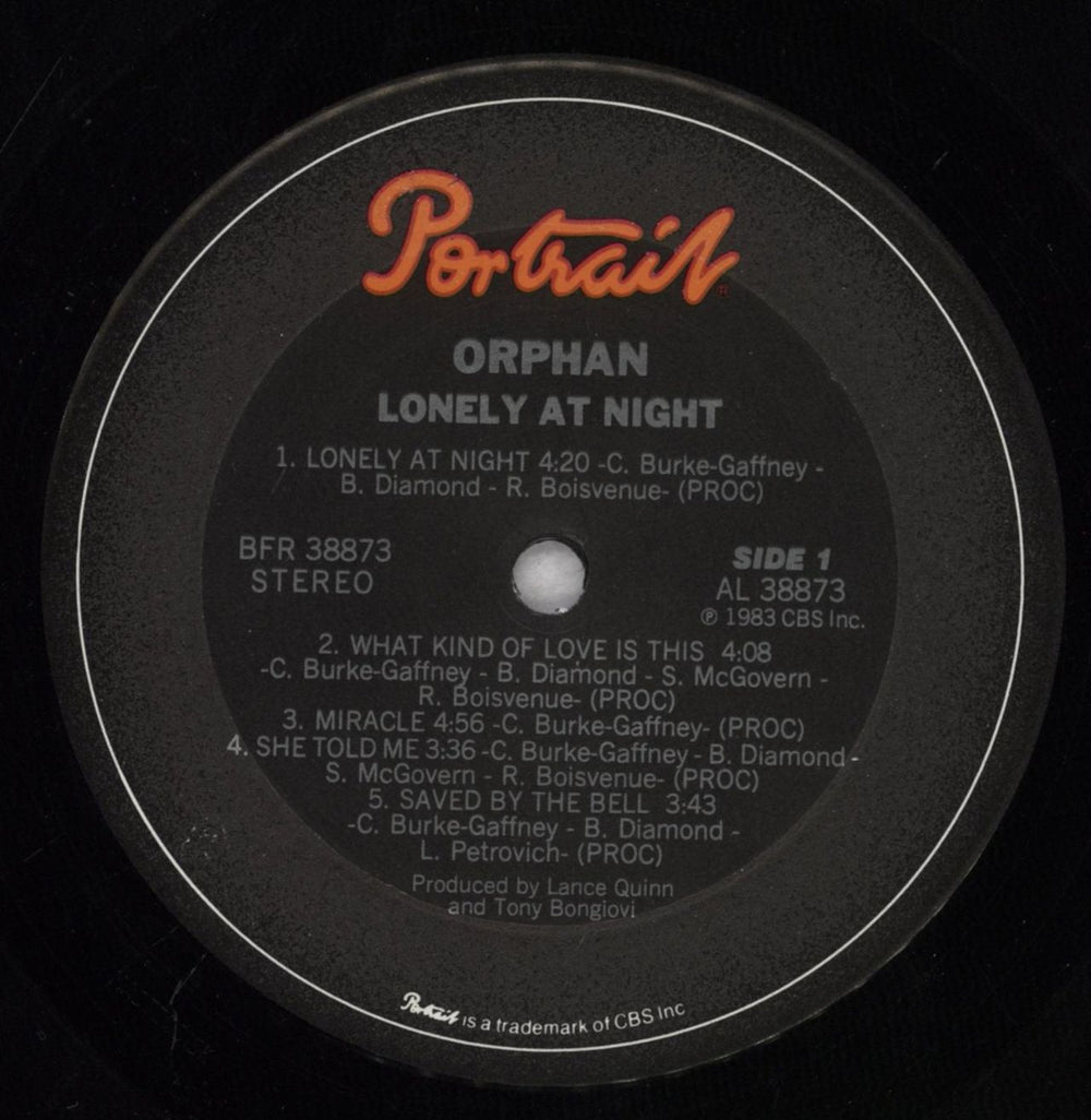 Orphan Lonely At Night US vinyl LP album (LP record) 7VYLPLO841012