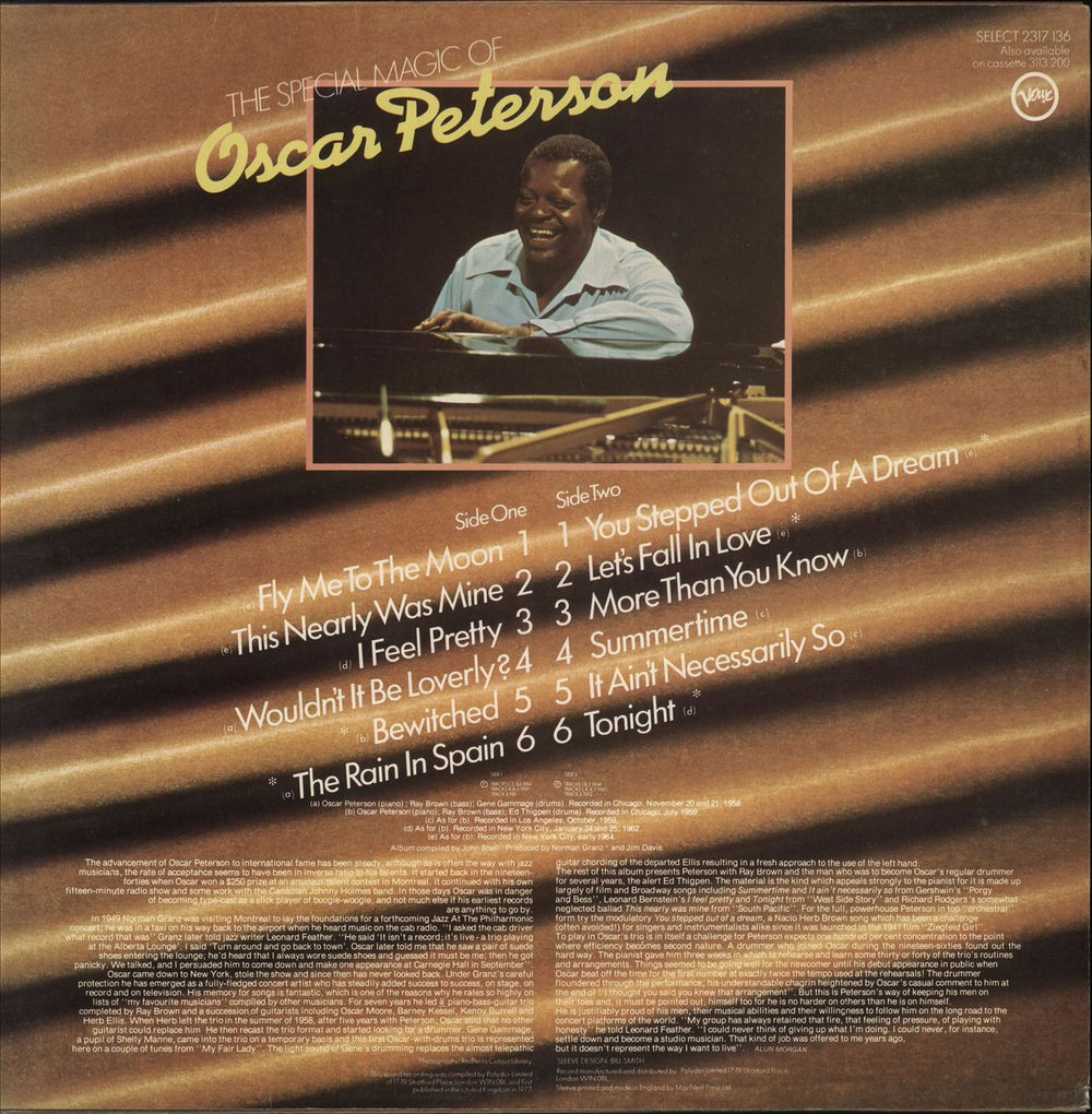 Oscar Peterson The Special Magic Of Oscar Peterson UK vinyl LP album (LP record)