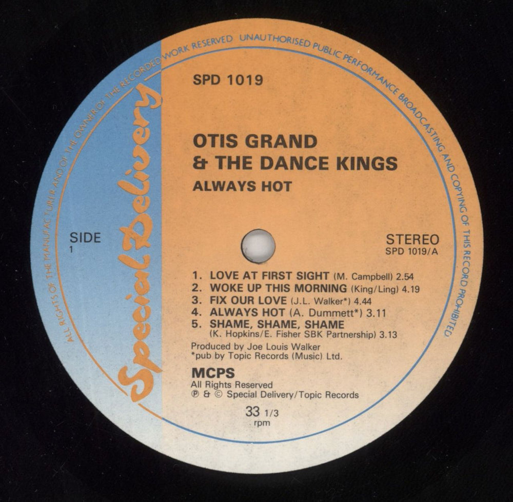 Otis Grand Always Hot UK vinyl LP album (LP record) OT9LPAL550444