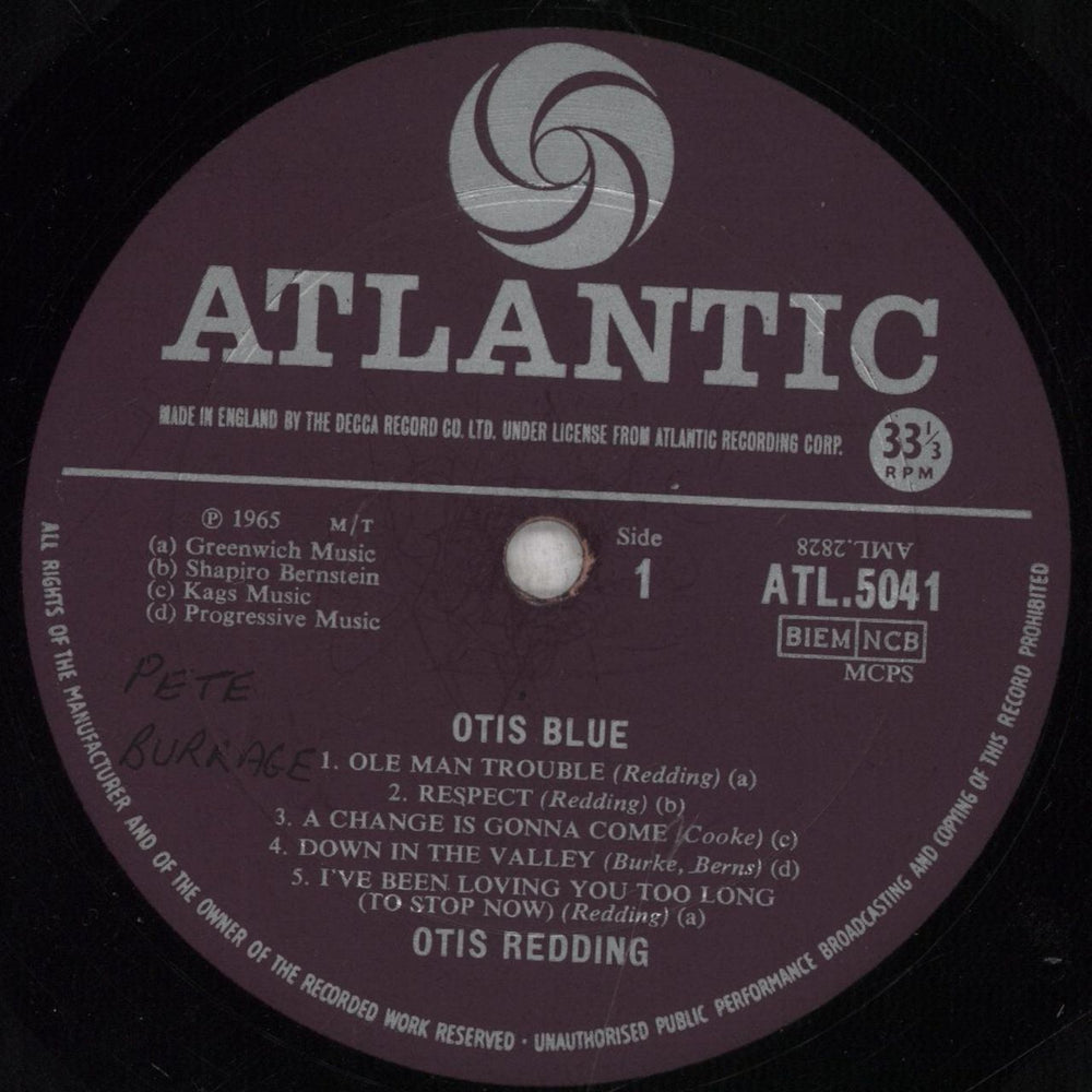 Otis Redding Otis Blue / Otis Redding Sings Soul - VG UK vinyl LP album (LP record) OTILPOT848558