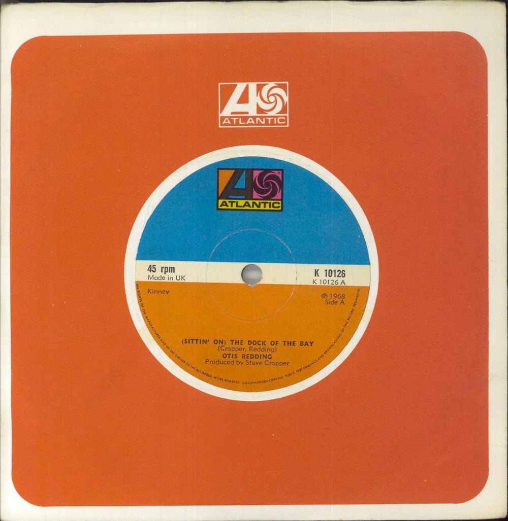 Otis Redding (Sittin' On) The Dock Of The Bay UK 7" vinyl single (7 inch record / 45) K10126