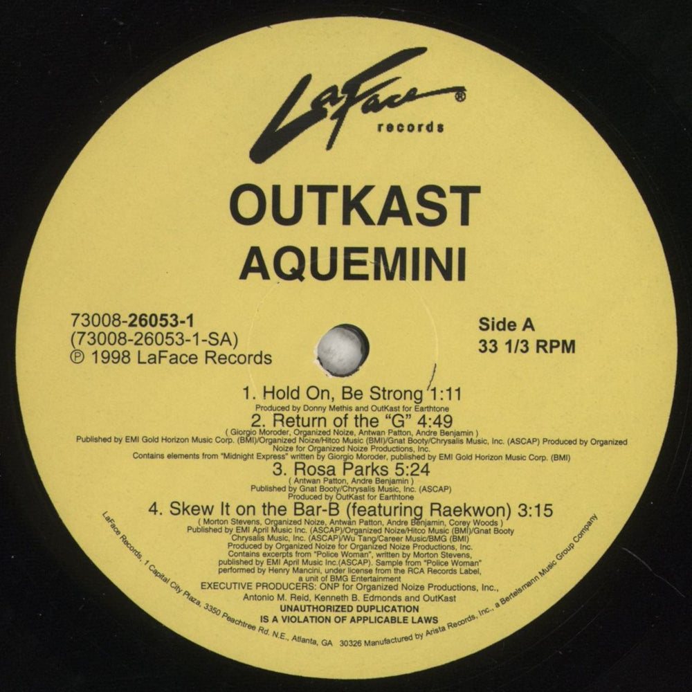 Outkast Aquemini UK 3-LP vinyl record set (Triple LP Album) OUT3LAQ852631