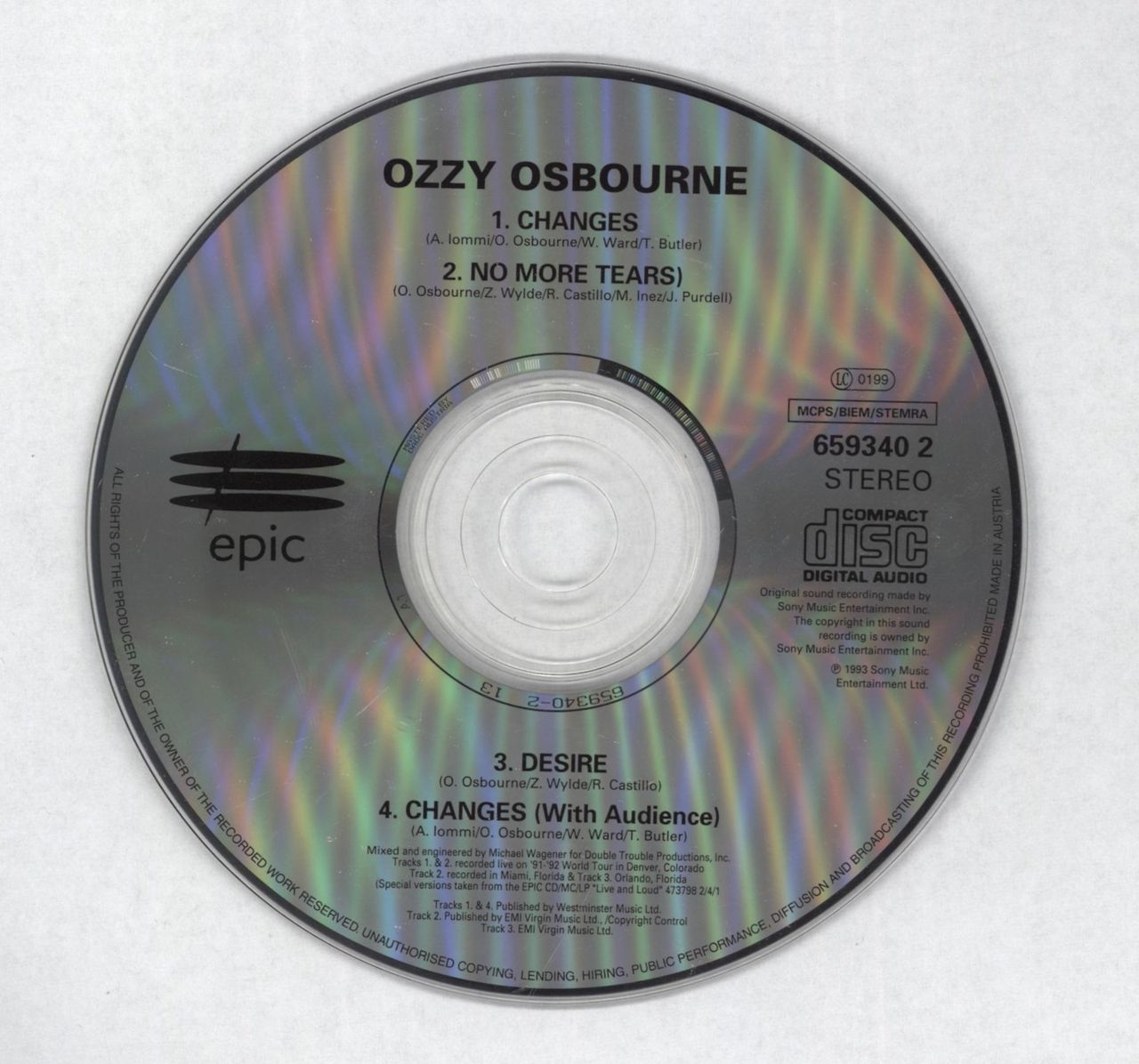 Ozzy Osbourne Changes UK CD single — RareVinyl.com