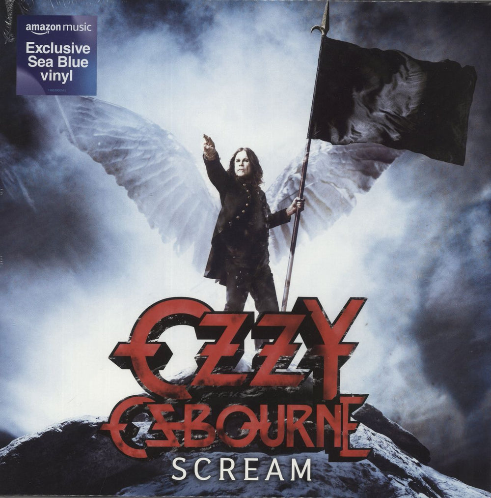 Ozzy Osbourne Scream - Sea Blue Vinyl - Sealed US 2-LP vinyl record set (Double LP Album) 19802900561