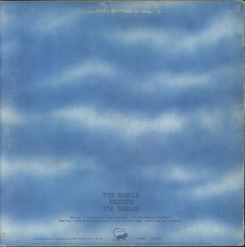 P.F.M. The World Became The World - VG Sleeve UK vinyl LP album (LP record)