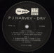 P.J. Harvey Dry - G UK vinyl LP album (LP record) PJHLPDR839184