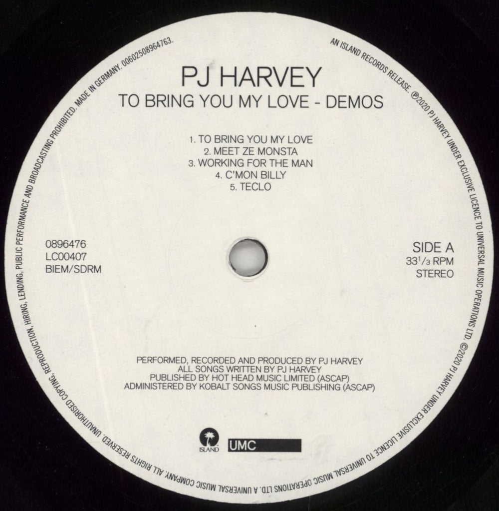 P.J. Harvey To Bring You My Love – Demos UK vinyl LP album (LP record) PJHLPTO848675