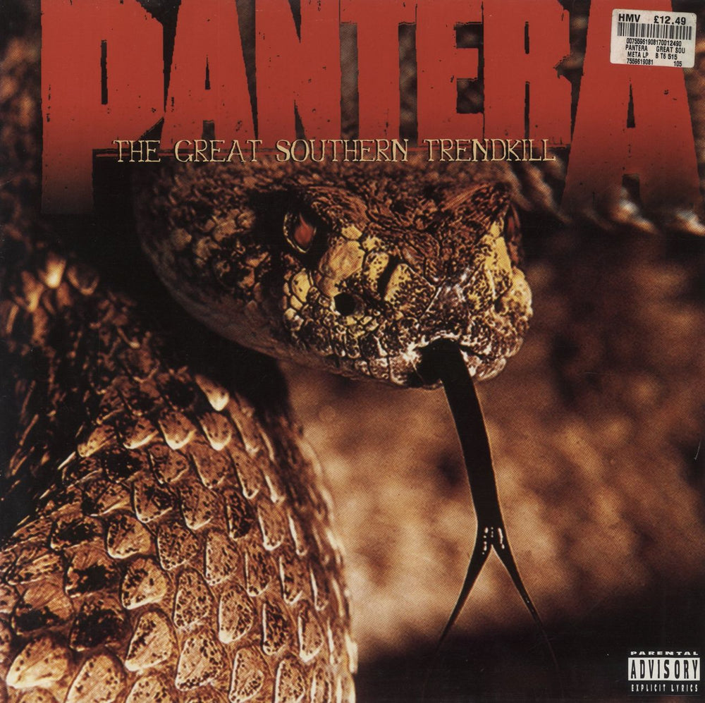 Pantera The Great Southern Trendkill + Insert German vinyl LP album (LP record) 7559619081