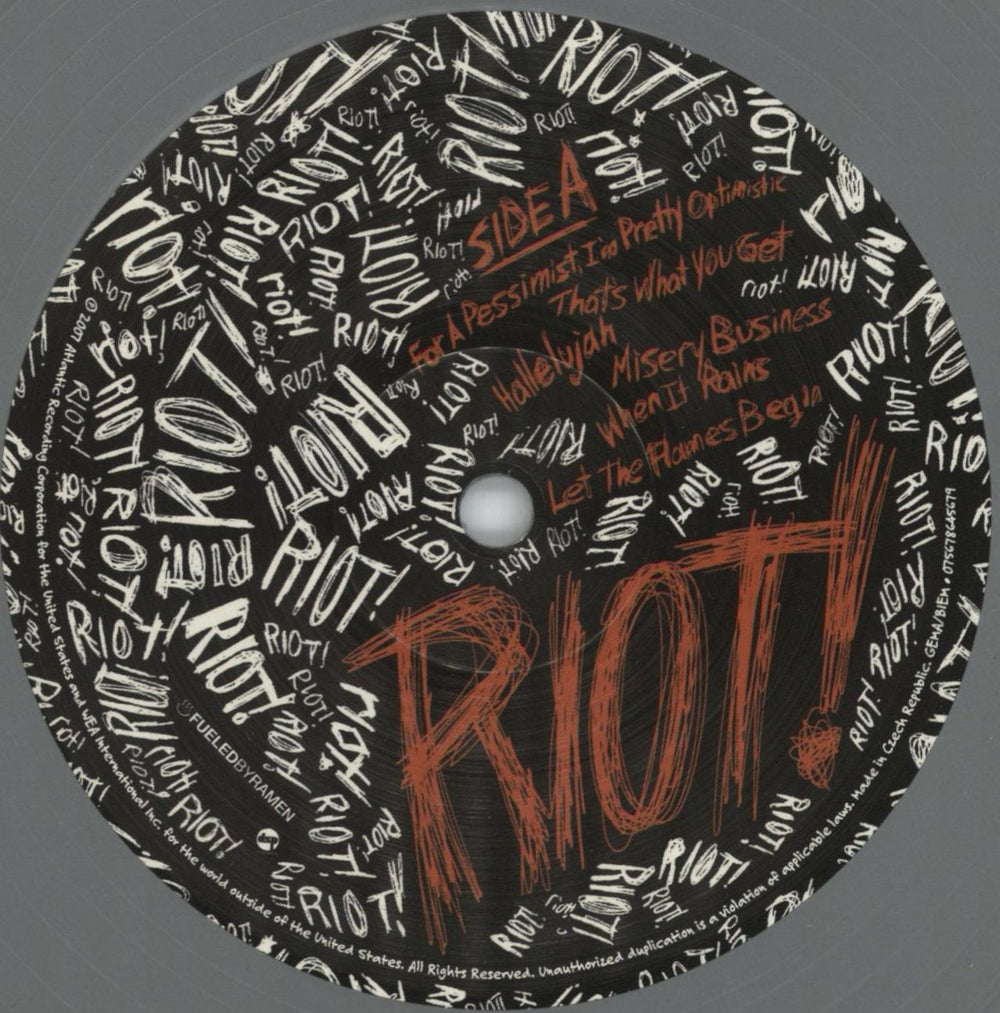 Paramore Riot! - Silver Vinyl - Stickered Shrink UK vinyl LP album (LP record) OR8LPRI816034