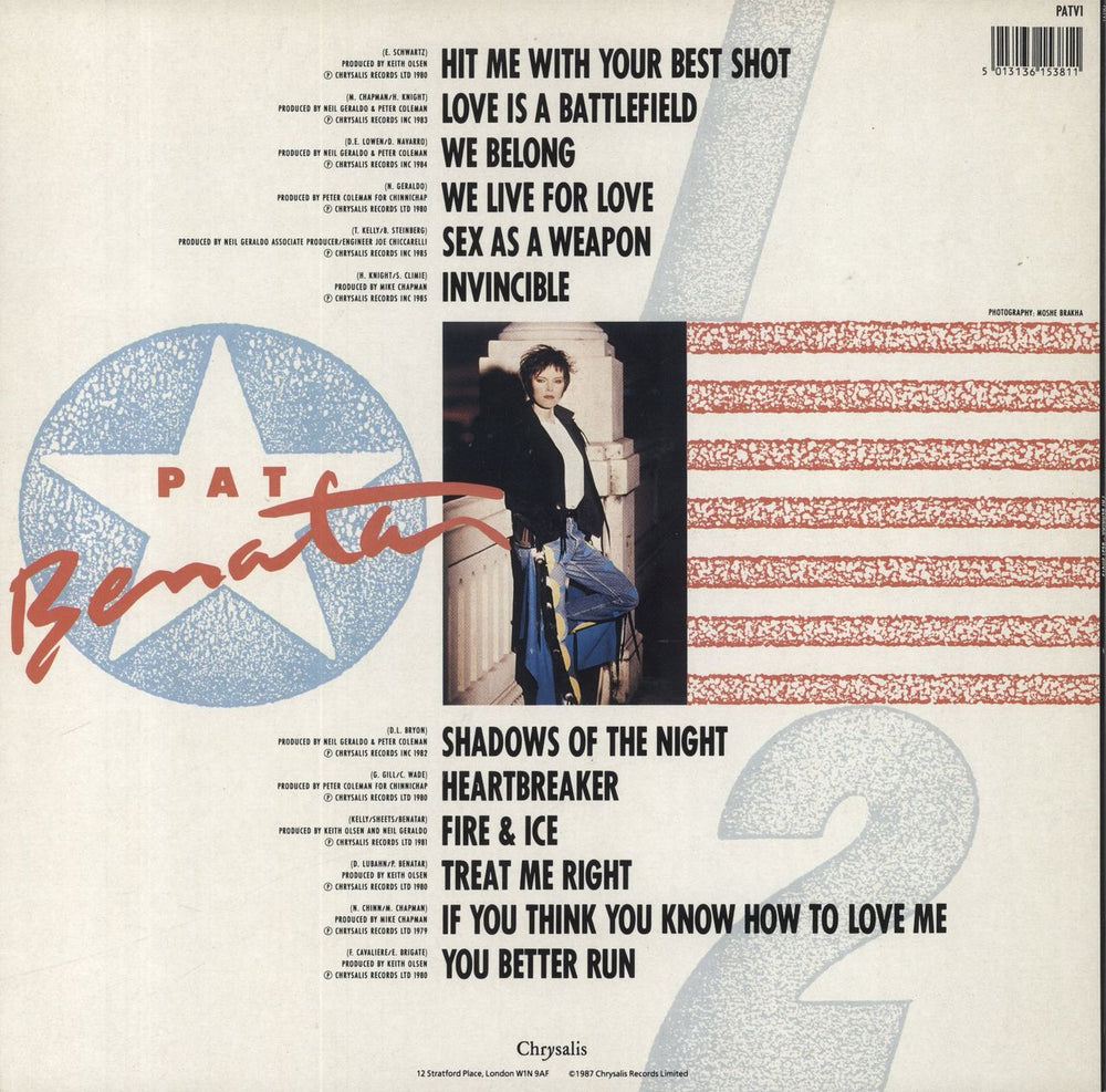 Pat Benatar Best Shots - Hype Stickered UK vinyl LP album (LP record) 5013136153811