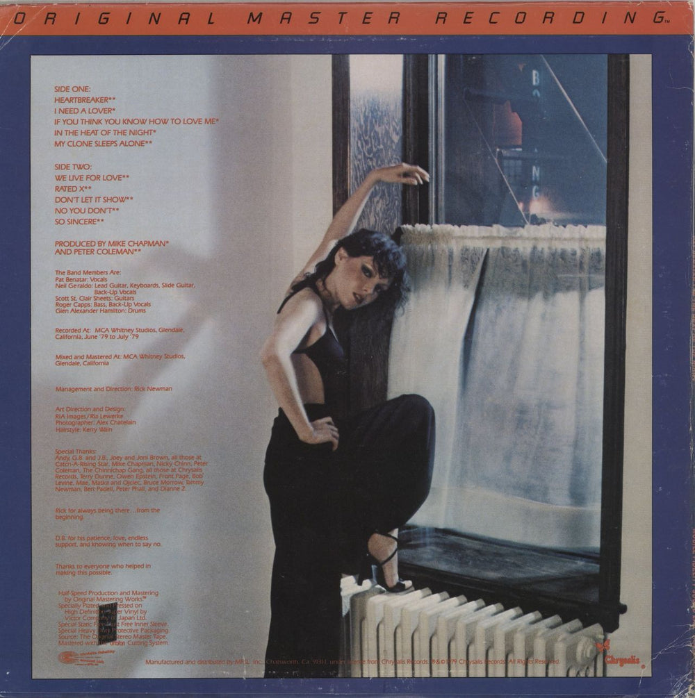 Pat Benatar In The Heat Of The Night US vinyl LP album (LP record)