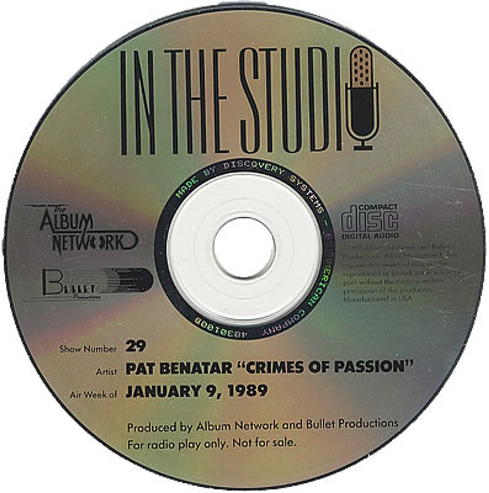 Pat Benatar In The Studio: Crimes Of Passion US CD album (CDLP) 29