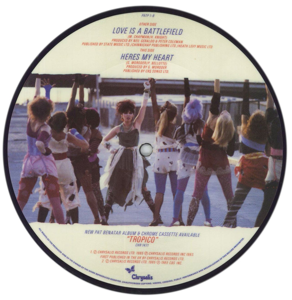 Pat Benatar Love Is A Battlefield - 2nd UK 7" vinyl picture disc (7 inch picture disc single)