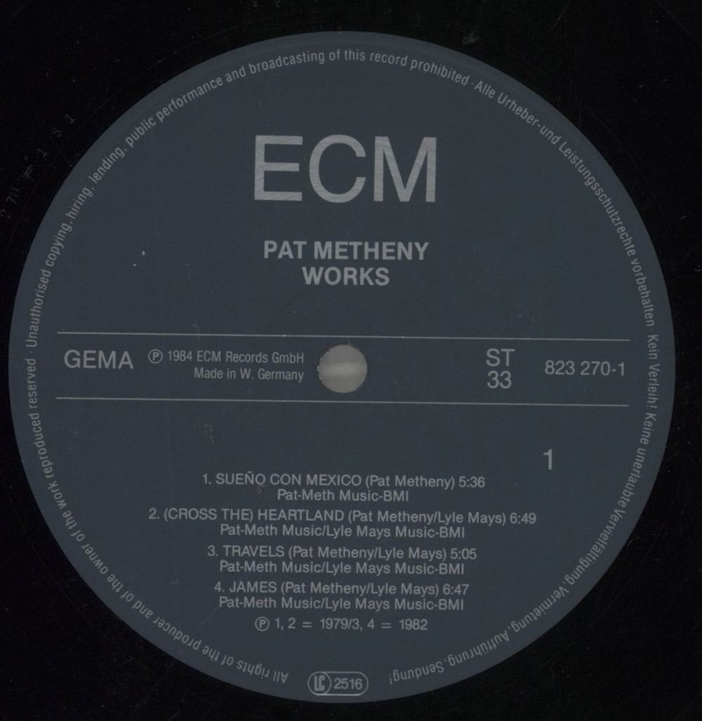 Pat Metheny Works German vinyl LP album (LP record) PMELPWO494885