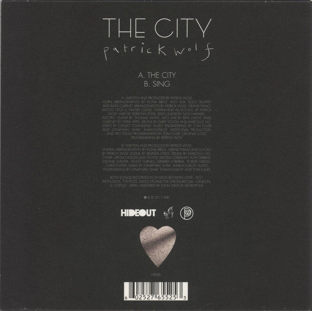 Patrick Wolf The City - Red vinyl UK 7" vinyl single (7 inch record / 45) 602527655253