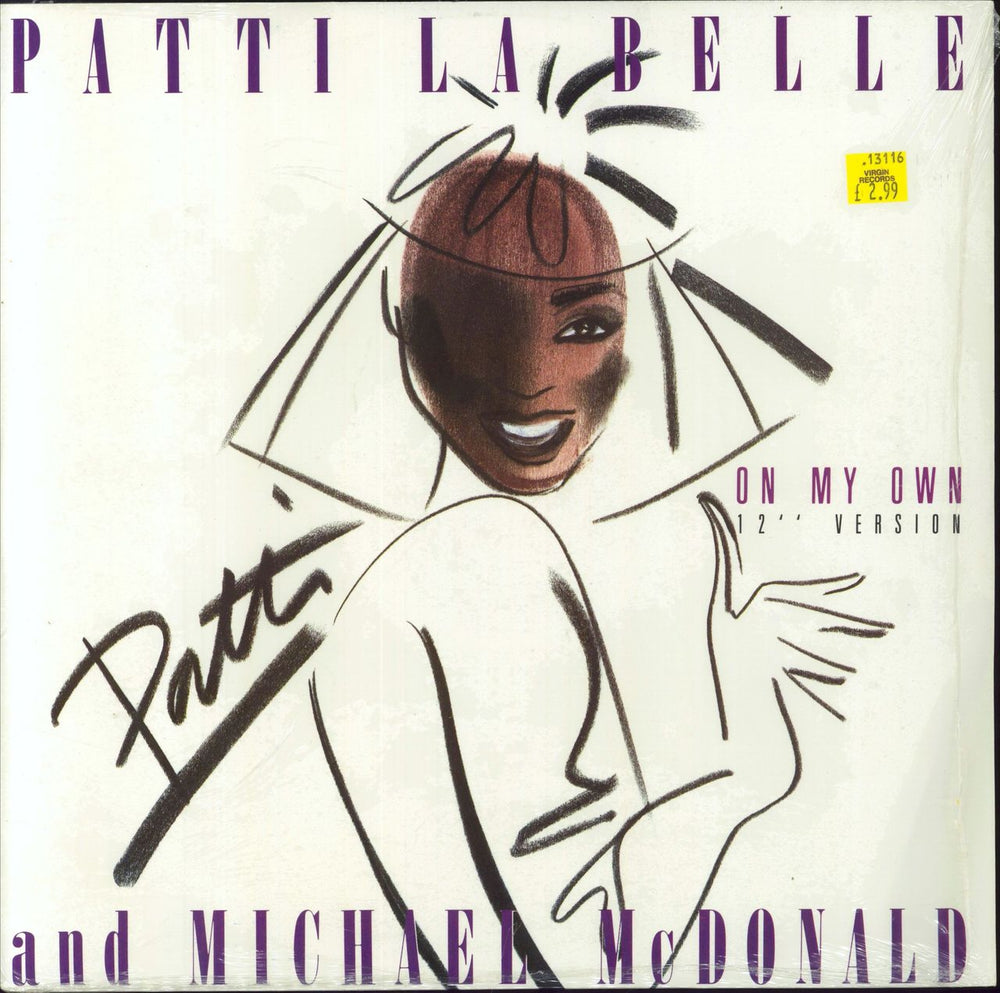 Patti LaBelle On My Own - Shrink UK 12" vinyl single (12 inch record / Maxi-single) MCAT1045