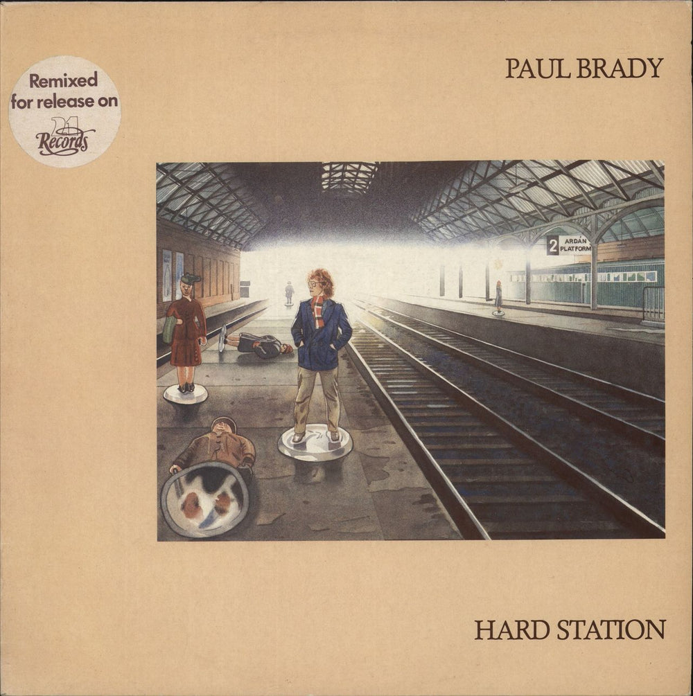 Paul Brady Hard Station - Hype Sticker + Gold Stamp UK vinyl LP album (LP record) POLS1072