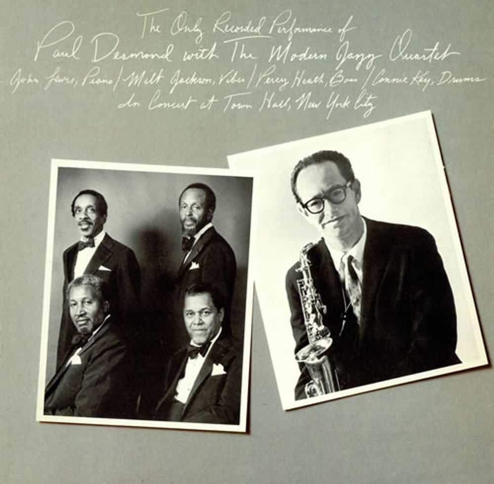 Paul Desmond The Only Recorded Performance With The Modern Jazz Quartet UK vinyl LP album (LP record) FINLP6050