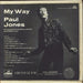 Paul Jones My Way UK vinyl LP album (LP record)