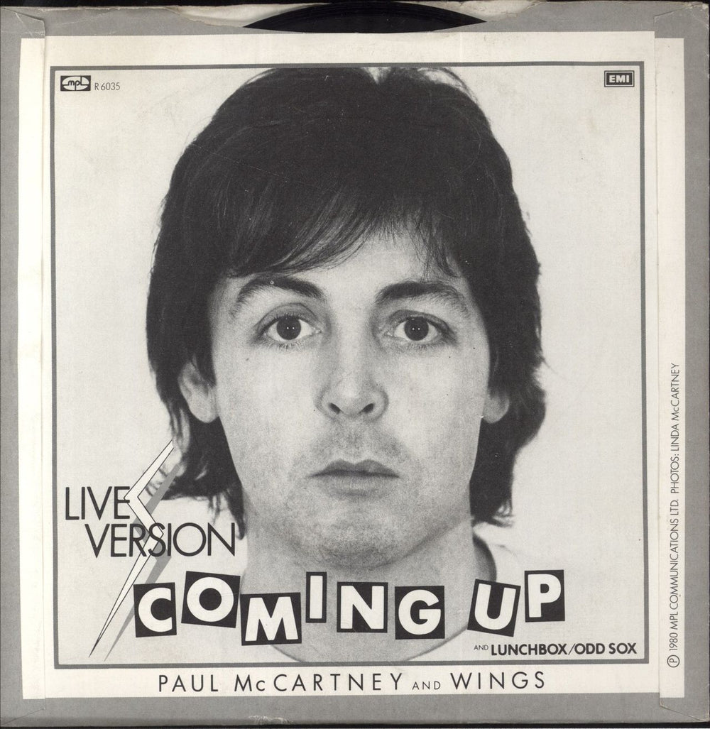 Paul McCartney and Wings Coming Up - P/S UK 7" vinyl single (7 inch record / 45)